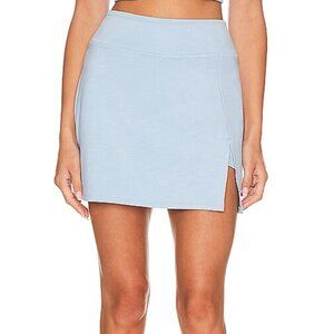 Beyond Yoga Light Blue Micro‎ Rib Skort